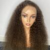 IMG_4523 Virgin human Hair Kinky Curls Wig (Brown)