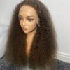 IMG_4530 Virgin human Hair Kinky Curls Wig (Brown)