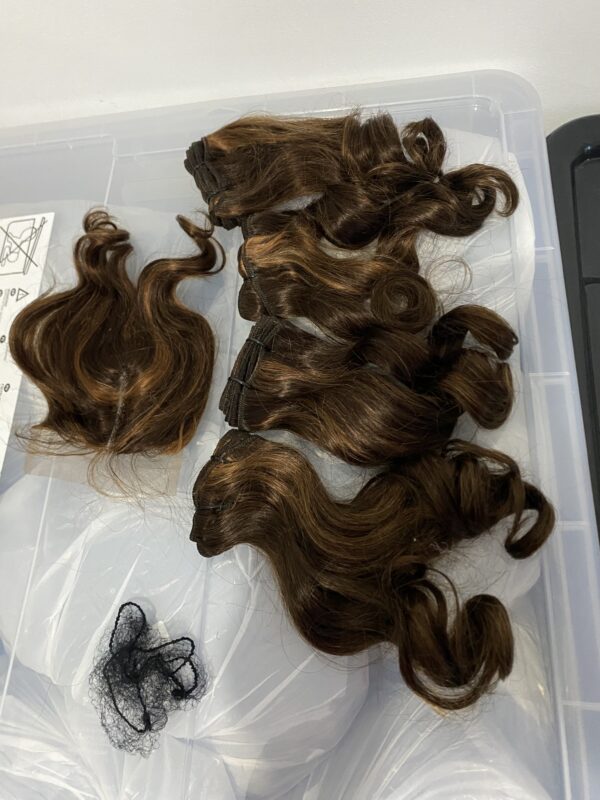 IMG_4922 Virgin human hair 14inches Bouncy Highlights Bundles, & 4x4 Lace Closure