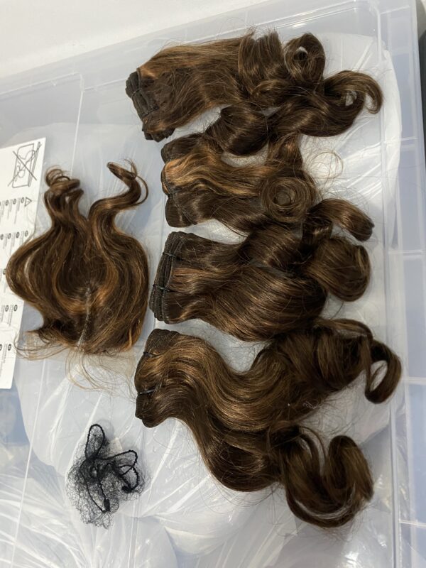 IMG_4924 Virgin human hair 14inches Bouncy Highlights Bundles, & 4x4 Lace Closure