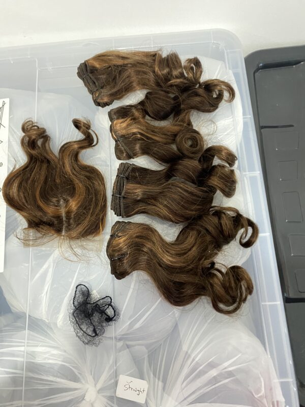 IMG_4928 Virgin human hair 14inches Bouncy Highlights Bundles, & 4x4 Lace Closure