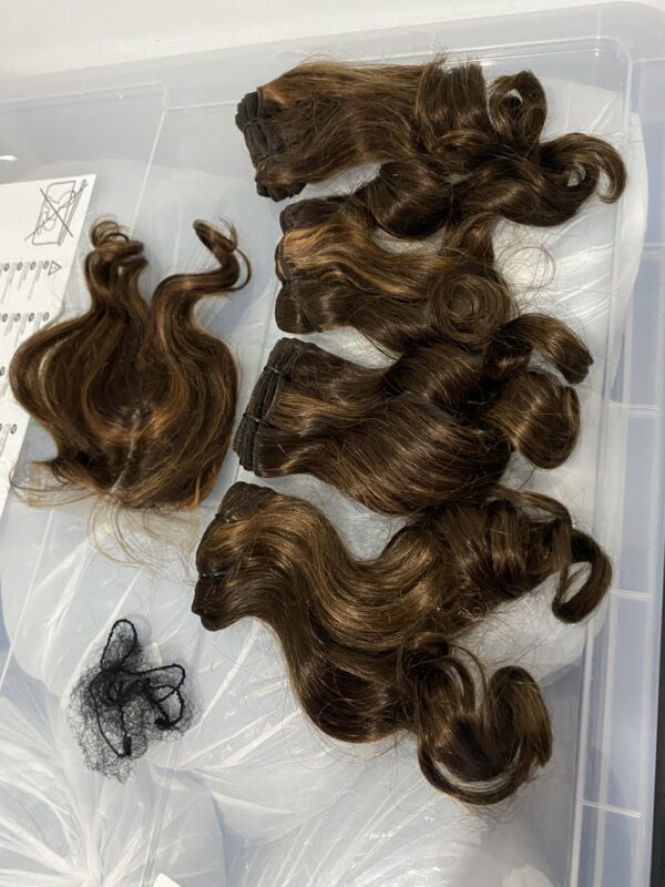 IMG_4929 Virgin human hair 14inches Bouncy Highlights Bundles, & 4x4 Lace Closure