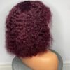 IMG_5064 Virgin Human Hair Celebrity Fringe Jerry Curly Wig, Burgundy