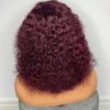 IMG_5065 Virgin Human Hair Celebrity Fringe Jerry Curly Wig, Burgundy