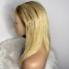 IMG_7193 Virgin Human Hair Silky Straight 14 Inches Wig (Blonde with dark roots)