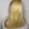 IMG_7195 Virgin Human Hair Silky Straight 14 Inches Wig (Blonde with dark roots)