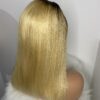 IMG_7200 Virgin Human Hair Silky Straight 14 Inches Wig (Blonde with dark roots)