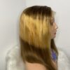Virgin Human Hair Silky Straight 14 Inches Wig (Highlights)
