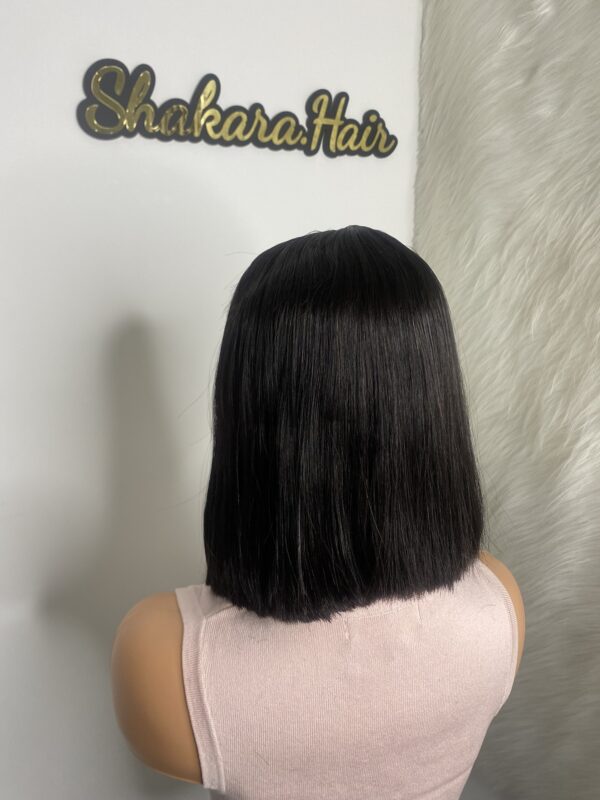 IMG_7521 Bone Straight Vietnamese Raw Human Hair SDD Bob Wig (Black)