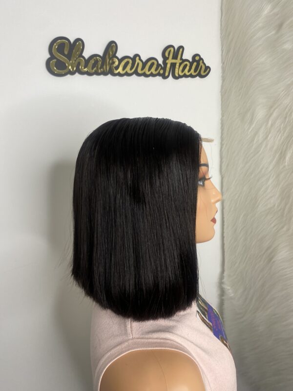 IMG_7524 Bone Straight Vietnamese Raw Human Hair SDD Bob Wig (Black)
