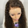 IMG_7713 Virgin human Hair Kinky Curls Wig (Brown)