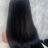 IMG_7790 SDD Bone Straight Raw Human Hair Wig (Black - 24inches)