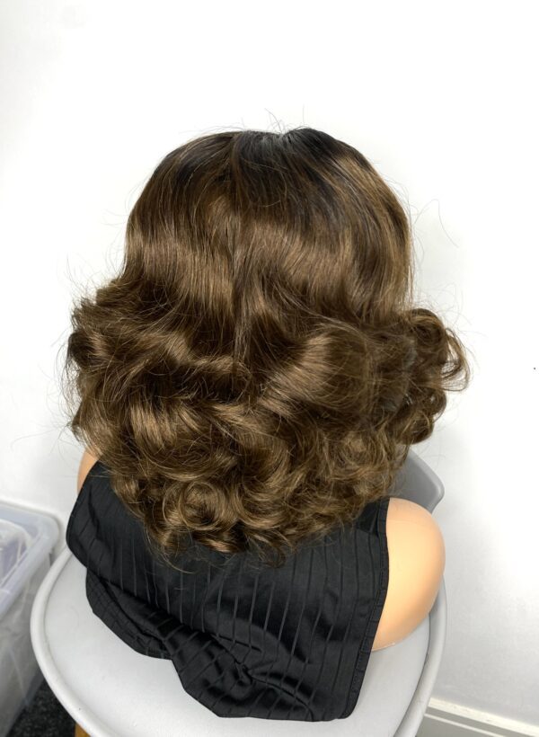 IMG_7815 SDD Virgin Human Hair Bouncy Wig (Brown)