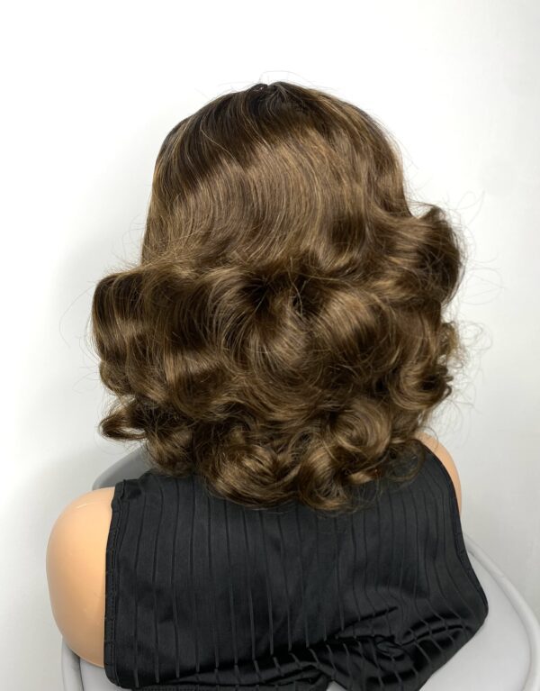 IMG_7819 SDD Virgin Human Hair Bouncy Wig (Brown)