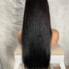 IMG_7845 SDD Bone Straight Raw Human Hair Wig (Black - 24inches)