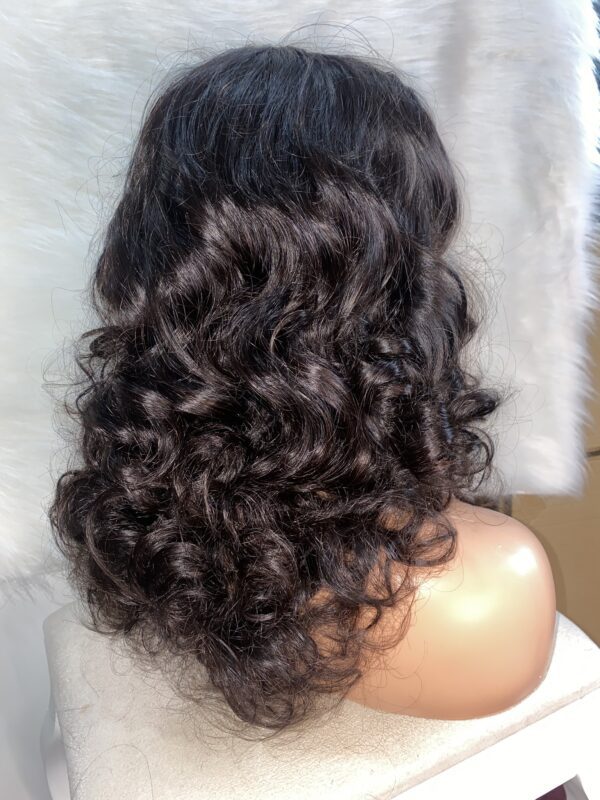 IMG_8193 14 Inches Virgin Human Hair Bouncy Wig