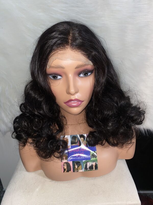 IMG_8203 14 Inches Virgin Human Hair Bouncy Wig