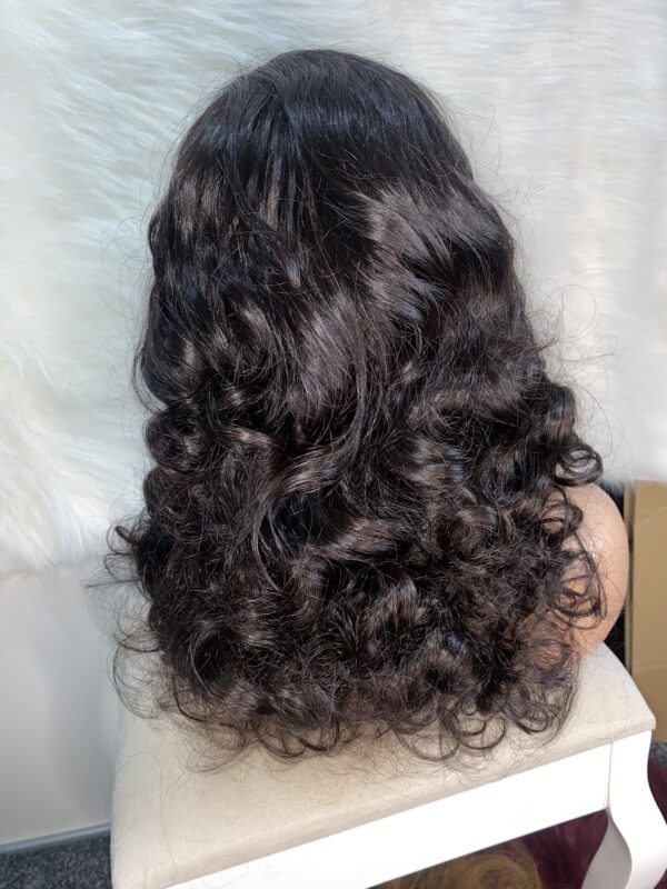 IMG_8216 14 Inches Virgin Human Hair Bouncy Wig