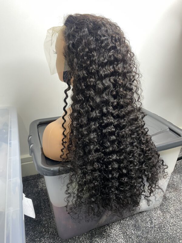 IMG_8457 Virgin Human Hair curly frontal Wig (28 inches)
