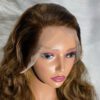 IMG_8498 SDD Virgin Human Hair bouncy Frontal Wig (Brown,black & Blonde highlights)