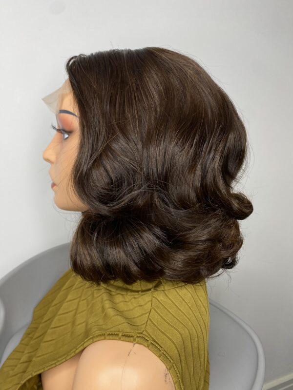 IMG_8517 Brown Raw Vietnamese Human Hair SDD Bouncy Wig