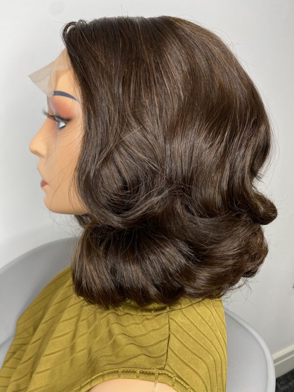 IMG_8519 Brown Raw Vietnamese Human Hair SDD Bouncy Wig