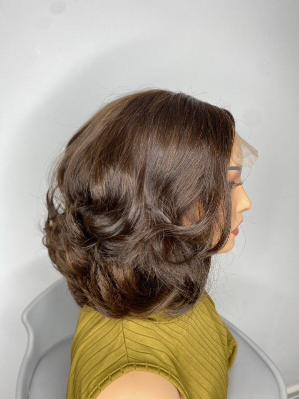 IMG_8530 Brown Raw Vietnamese Human Hair SDD Bouncy Wig
