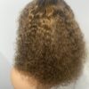IMG_8575 Virgin Human Hair Celebrity Fringe Jerry Curly Wig, Brown&Blonde Highlights