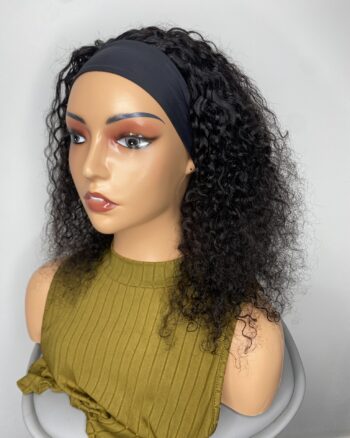 IMG_8635 Headband Human hair curly wig (16 inches)