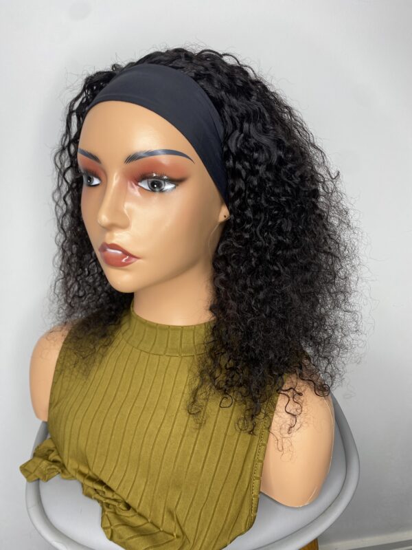 IMG_8635 Headband Human hair curly wig (16 inches)
