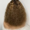 IMG_8645 Virgin Human Hair Celebrity Fringe Jerry Curly Wig, Brown&Blonde Highlights