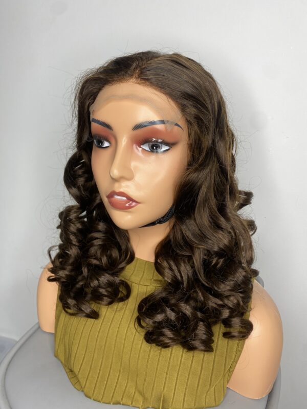 IMG_8732 SDD Virgin Human Hair bouncy Wig (Brown)