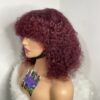 IMG_8734 Virgin Human Hair Celebrity Fringe Jerry Curly Wig, Burgundy