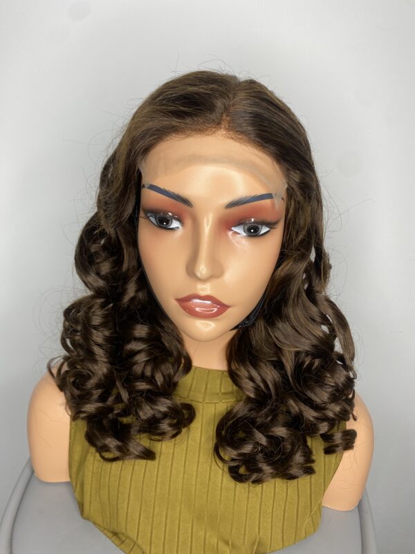 IMG_8735 SDD Virgin Human Hair bouncy Wig (Brown)