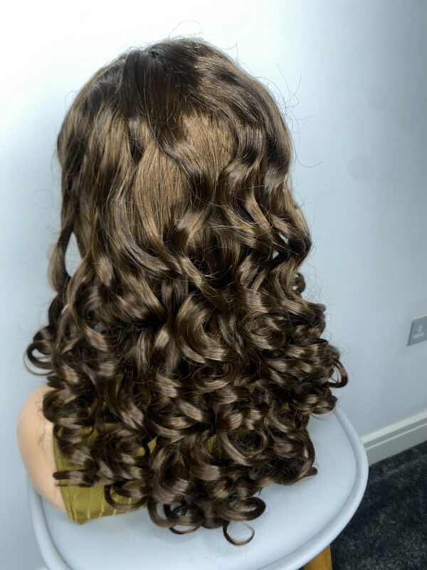IMG_8759 SDD Virgin Human Hair bouncy Wig (Brown)