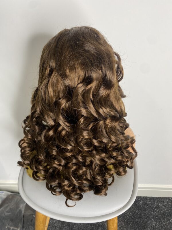 IMG_8762 SDD Virgin Human Hair bouncy Wig (Brown)