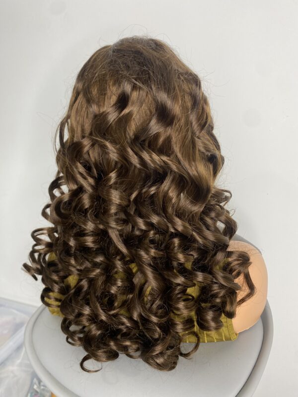 IMG_8764 SDD Virgin Human Hair bouncy Wig (Brown)