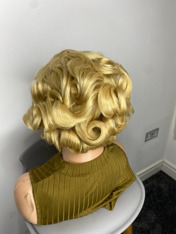 IMG_8776 Virgin Human Hair bouncy wig 10inches (Light blonde)