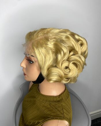 Virgin Human Hair bouncy wig 10inches (Light blonde)