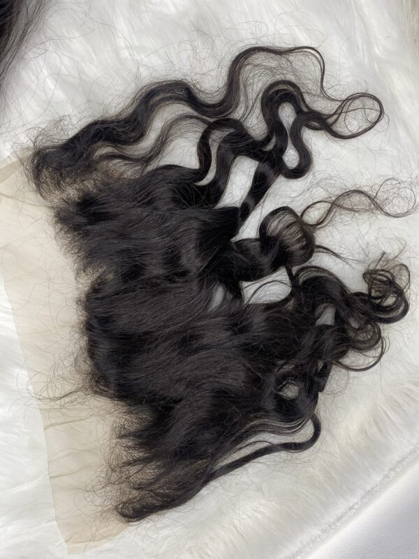 Raw donor Vietnamese SDD natural Loose wavy human hair bundles & 13x4 frontal