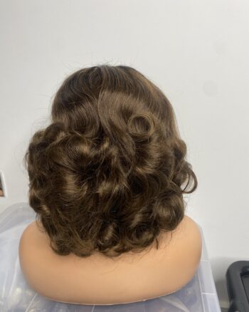 IMG_8825 SDD Virgin Human Hair Bouncy Wig (Brown&black Ombre)