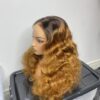 Virgin Human Hair Blonde Bouncy Wig