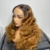 Virgin Human Hair Blonde Bouncy Wig