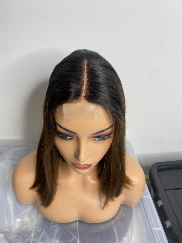 IMG_8876 Ombre bone straight Bob Virgin Human Hair wig
