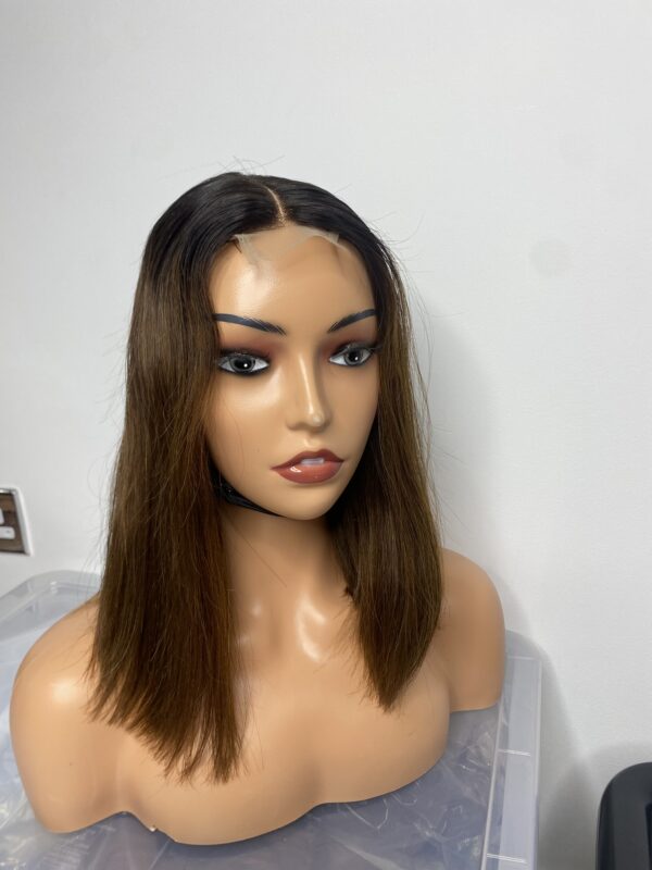 IMG_8884 Ombre bone straight Bob Virgin Human Hair wig