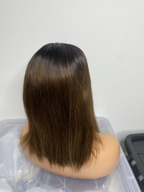 IMG_8888 Ombre bone straight Bob Virgin Human Hair wig