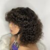 IMG_8891 Virgin Human Hair Celebrity Fringe Jerry Curly Wig, brown