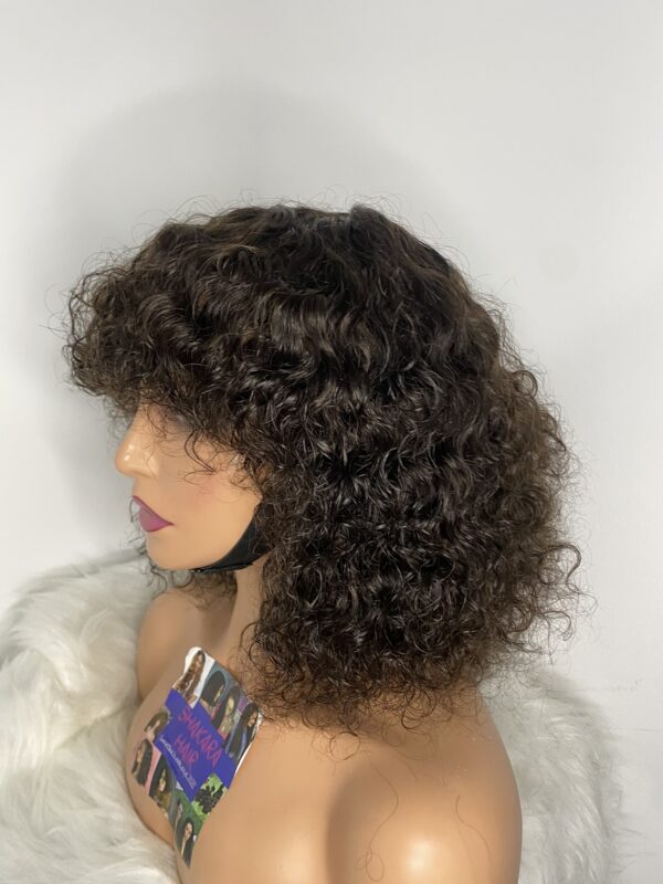 IMG_8891 Virgin Human Hair Celebrity Fringe Jerry Curly Wig, brown