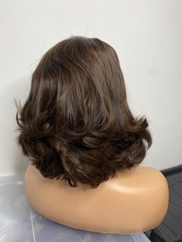 IMG_8906 Brown Raw Vietnamese Human Hair SDD Bouncy Wig