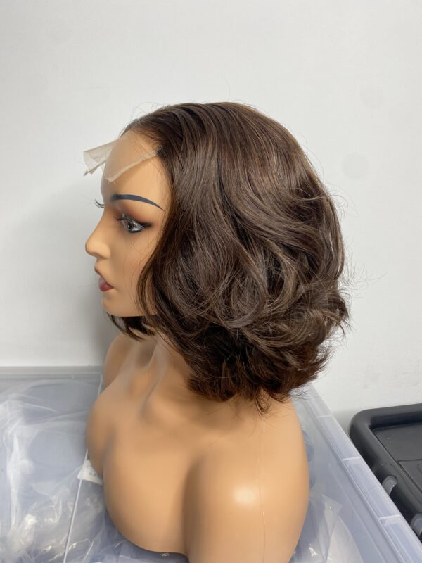 IMG_8920 Brown Raw Vietnamese Human Hair SDD Bouncy Wig